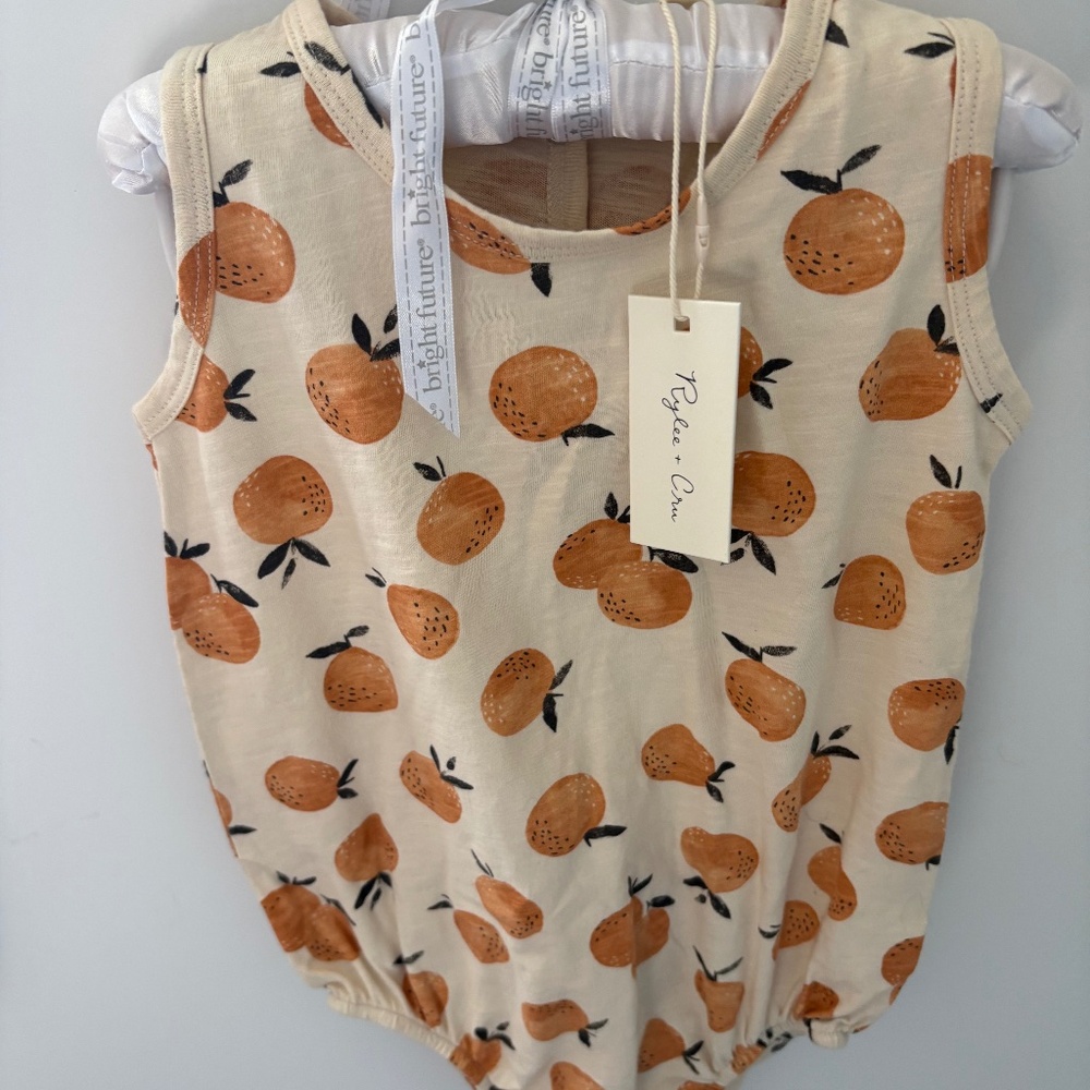 Rylee and Cru Orange Romper